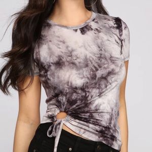 Windsor Black Tie Dye Top